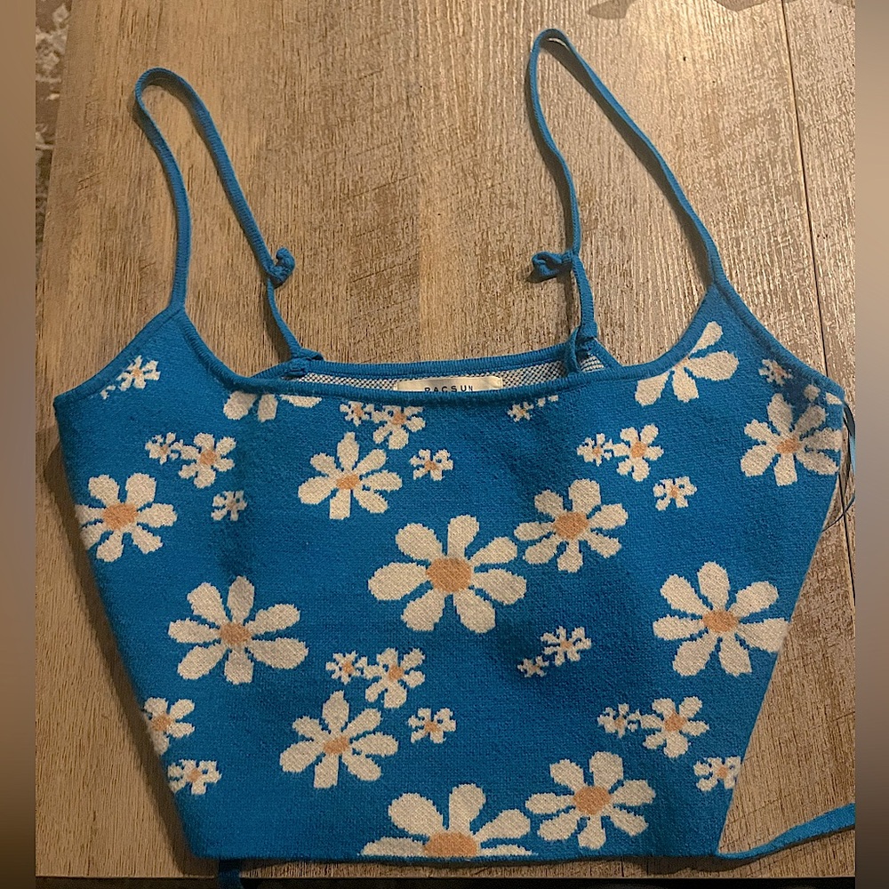Pacsun Blue Floral Top